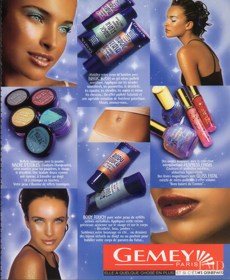 Ljupka Gojic featured in  the Maybelline Gemey advertisement for Summer 1998