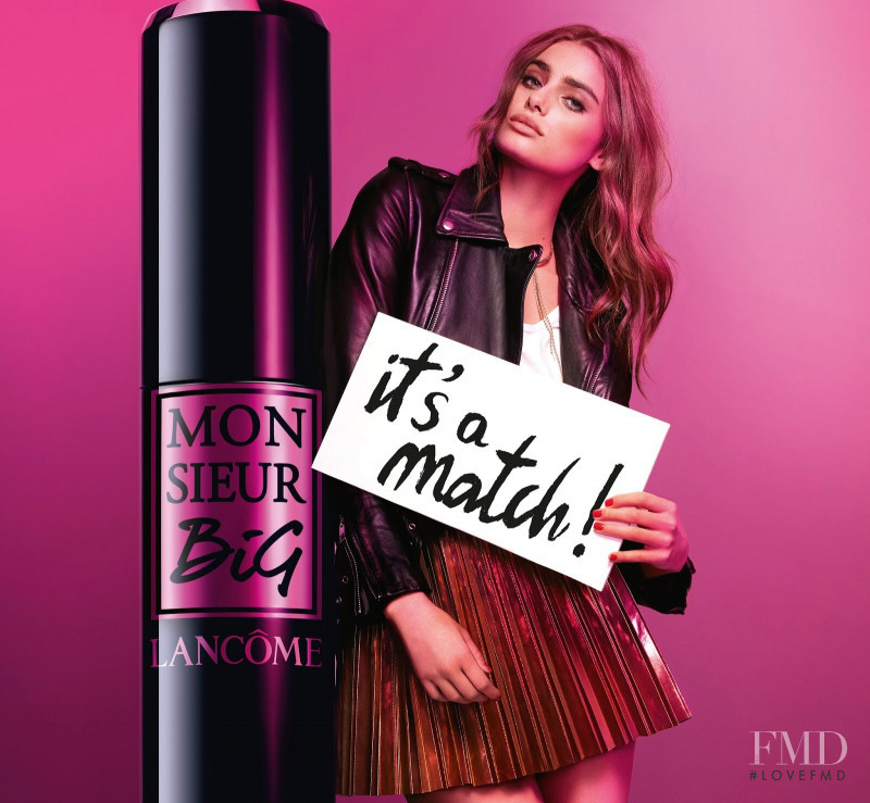 Taylor Hill featured in  the Lancome advertisement for Autumn/Winter 2020