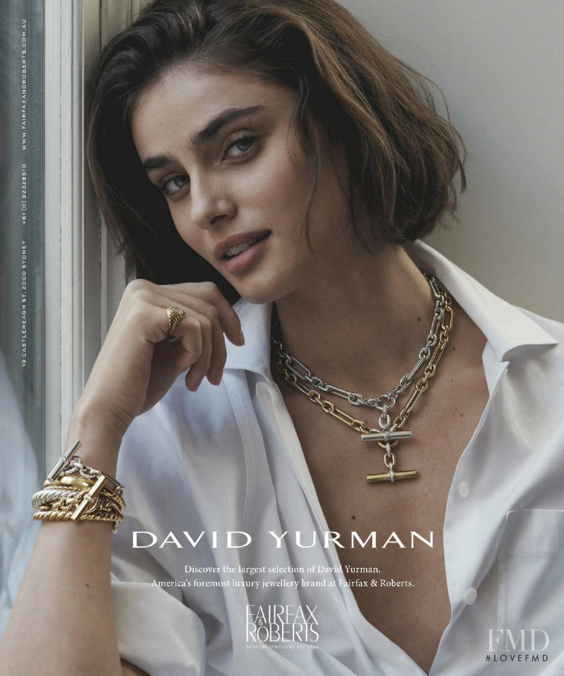 Taylor Hill featured in  the David Yurman advertisement for Spring/Summer 2021