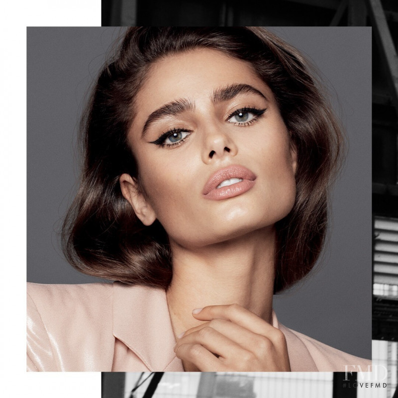Taylor Hill featured in  the Lancome advertisement for Spring/Summer 2021