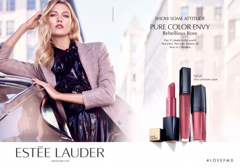 Karlie Kloss featured in  the Estée Lauder advertisement for Autumn/Winter 2019