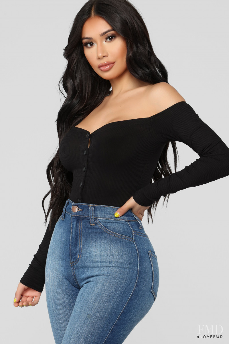 Janet Guzman featured in  the Fashion Nova catalogue for Spring/Summer 2019