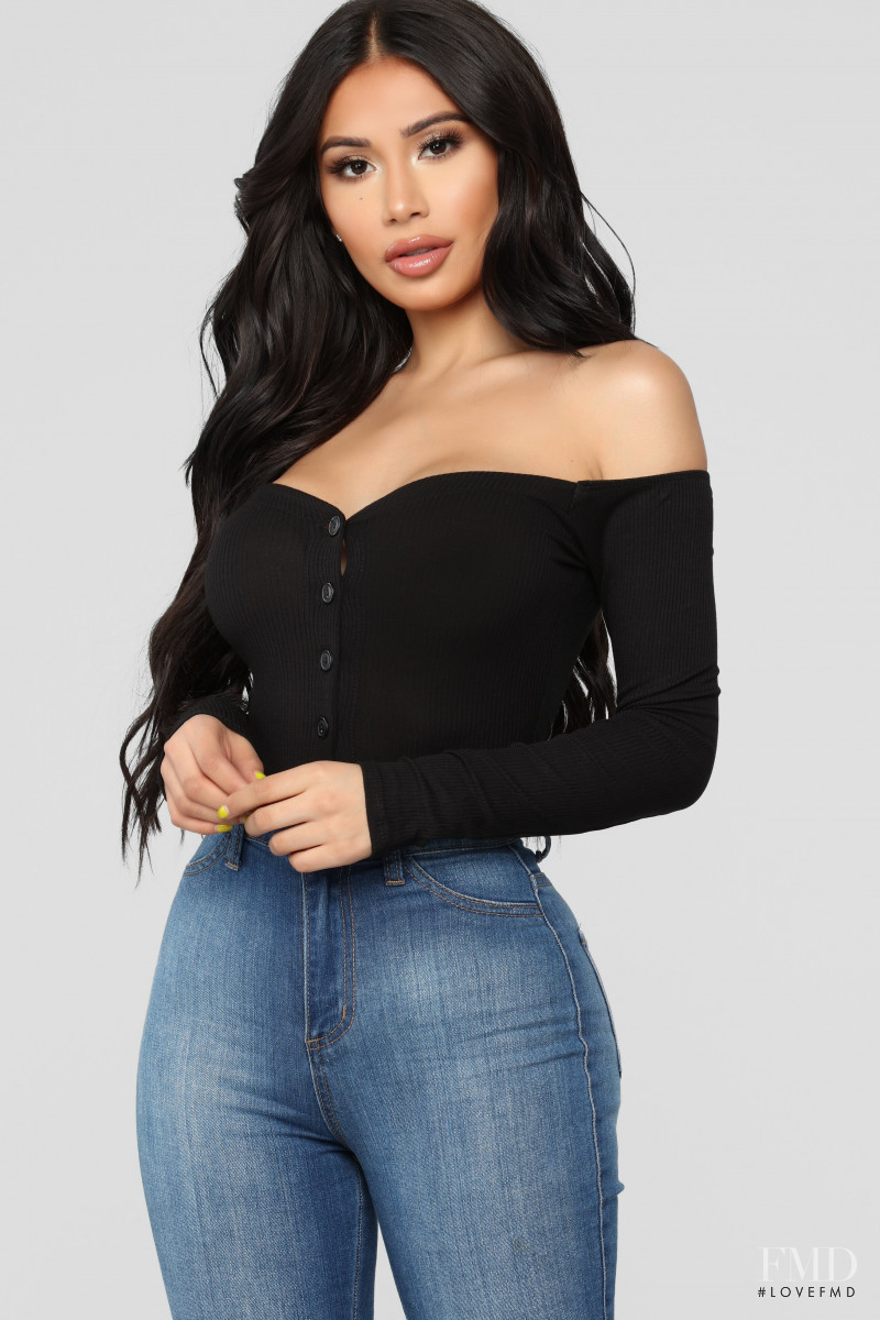 Janet Guzman featured in  the Fashion Nova catalogue for Spring/Summer 2019