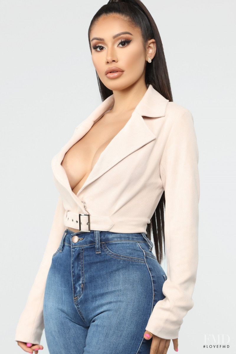 Janet Guzman featured in  the Fashion Nova catalogue for Spring/Summer 2019