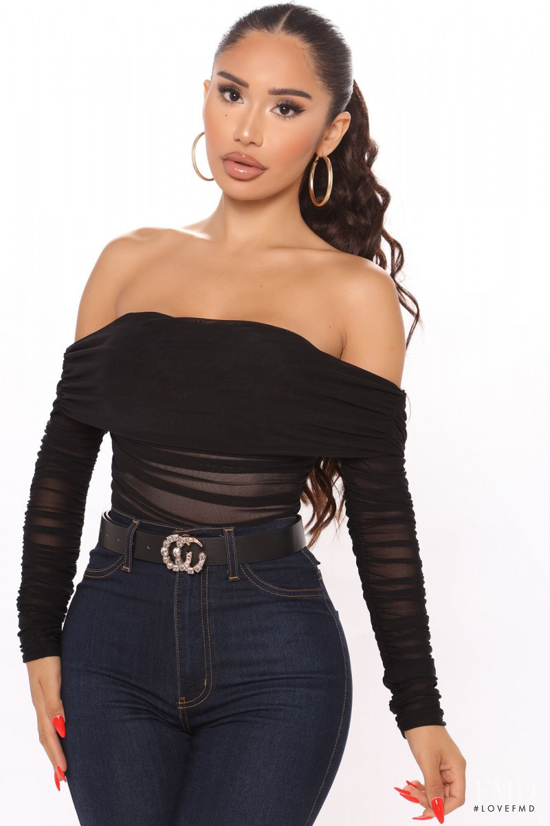 Janet Guzman featured in  the Fashion Nova catalogue for Fall 2020