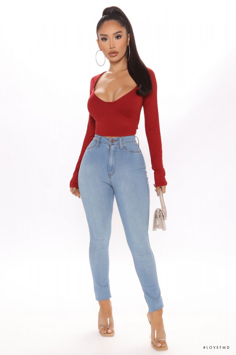 Janet Guzman featured in  the Fashion Nova catalogue for Fall 2020