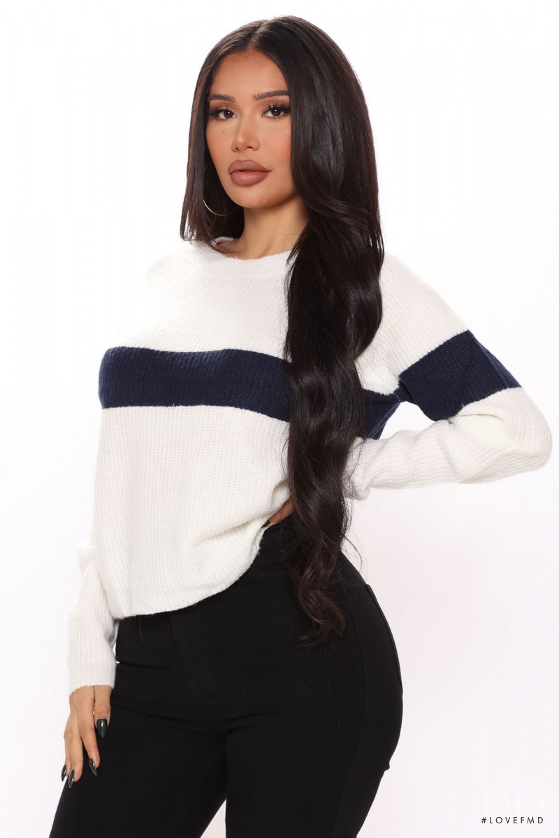 Janet Guzman featured in  the Fashion Nova catalogue for Fall 2020