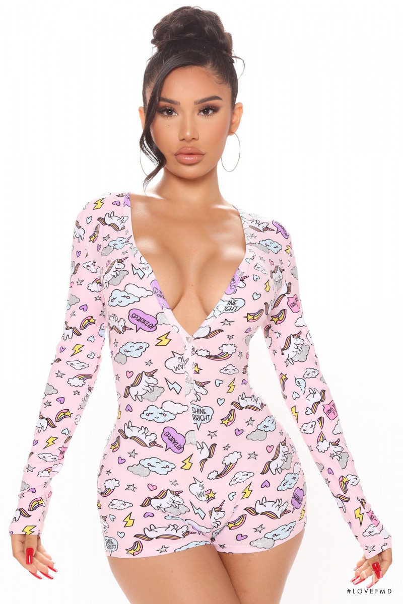 Janet Guzman featured in  the Fashion Nova catalogue for Fall 2020