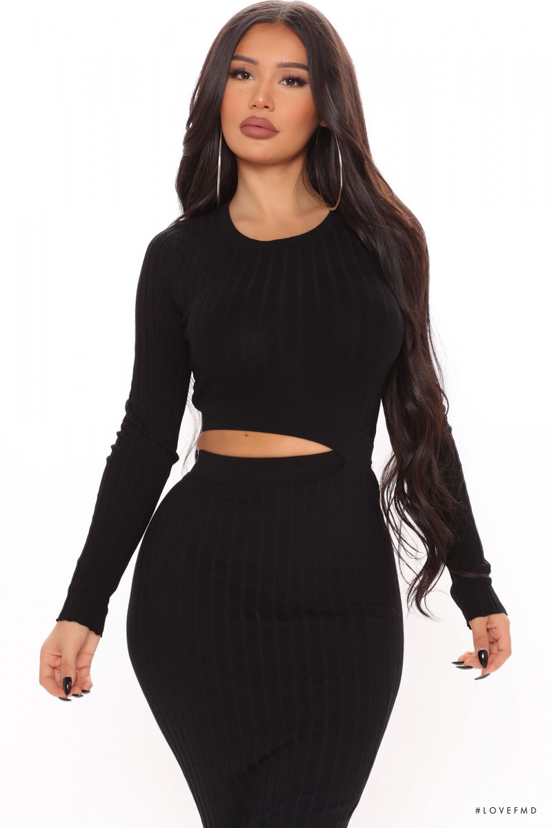 Janet Guzman featured in  the Fashion Nova catalogue for Fall 2020