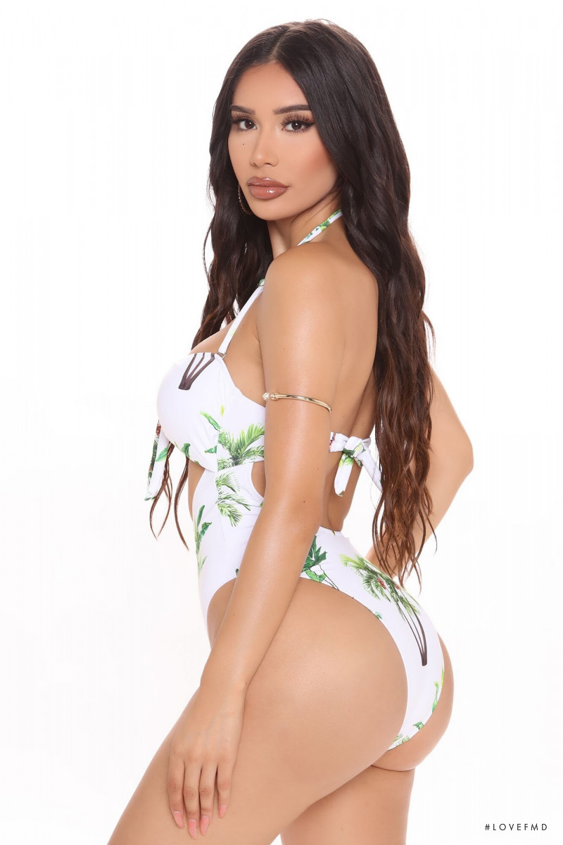 Janet Guzman featured in  the Fashion Nova catalogue for Resort 2020