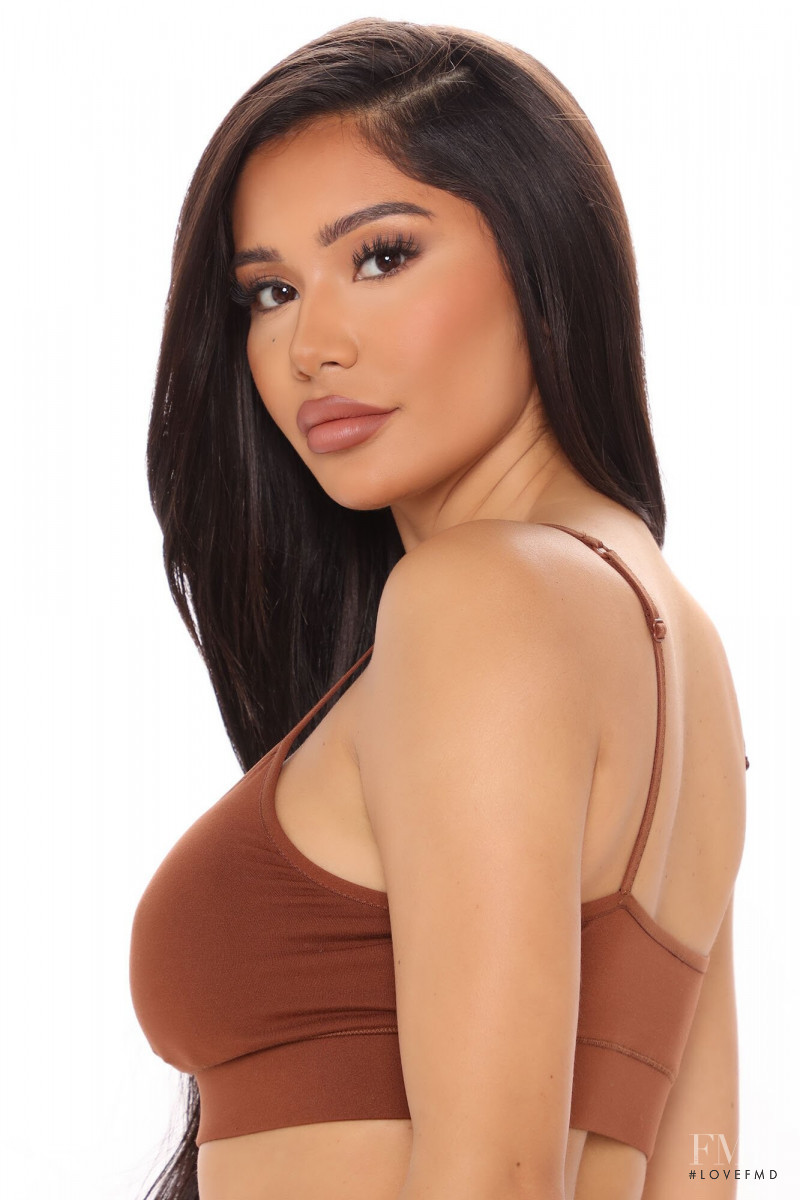 Janet Guzman featured in  the Fashion Nova catalogue for Spring/Summer 2021