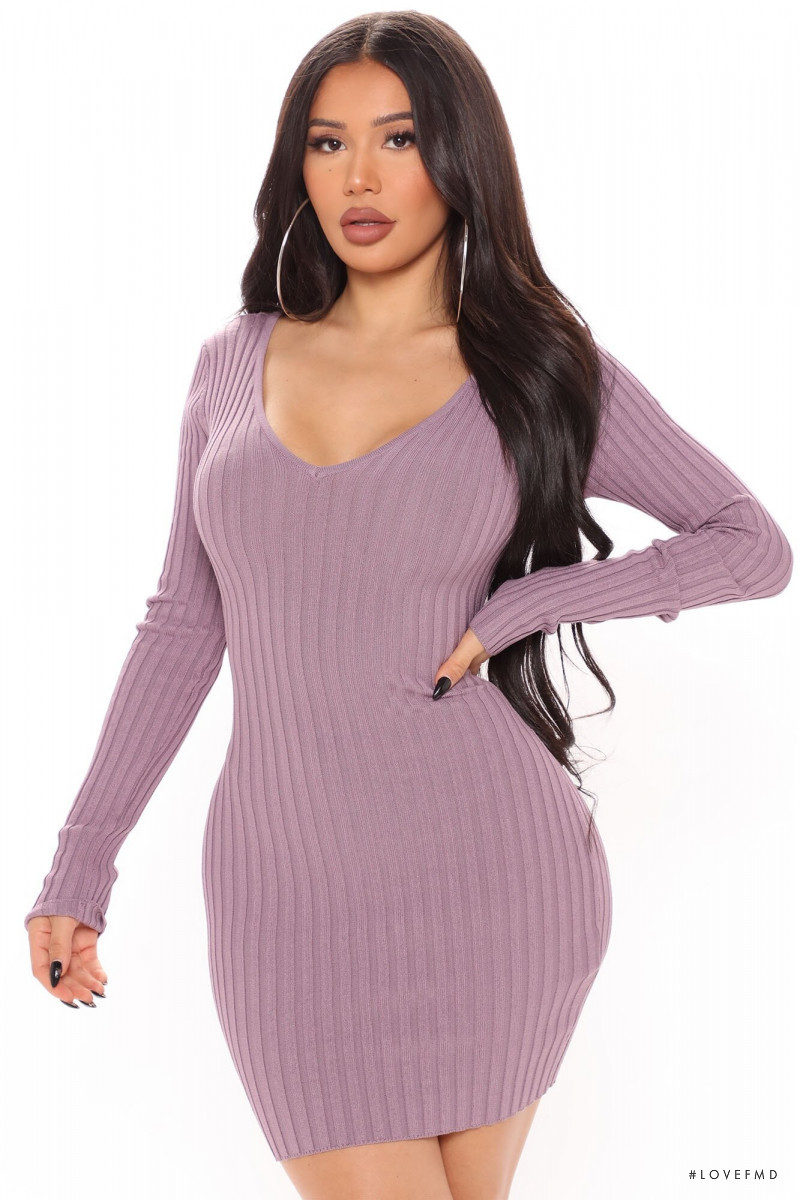 Janet Guzman featured in  the Fashion Nova catalogue for Winter 2020