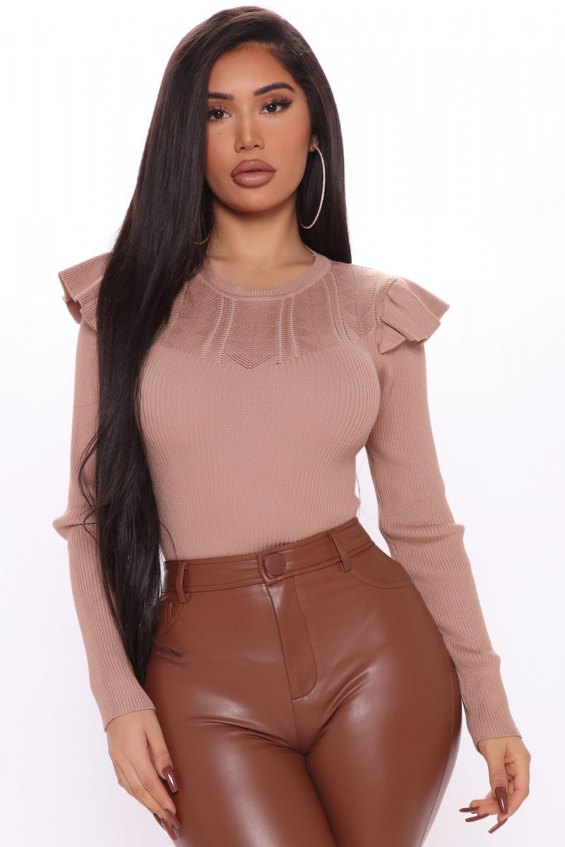 Janet Guzman featured in  the Fashion Nova catalogue for Winter 2020