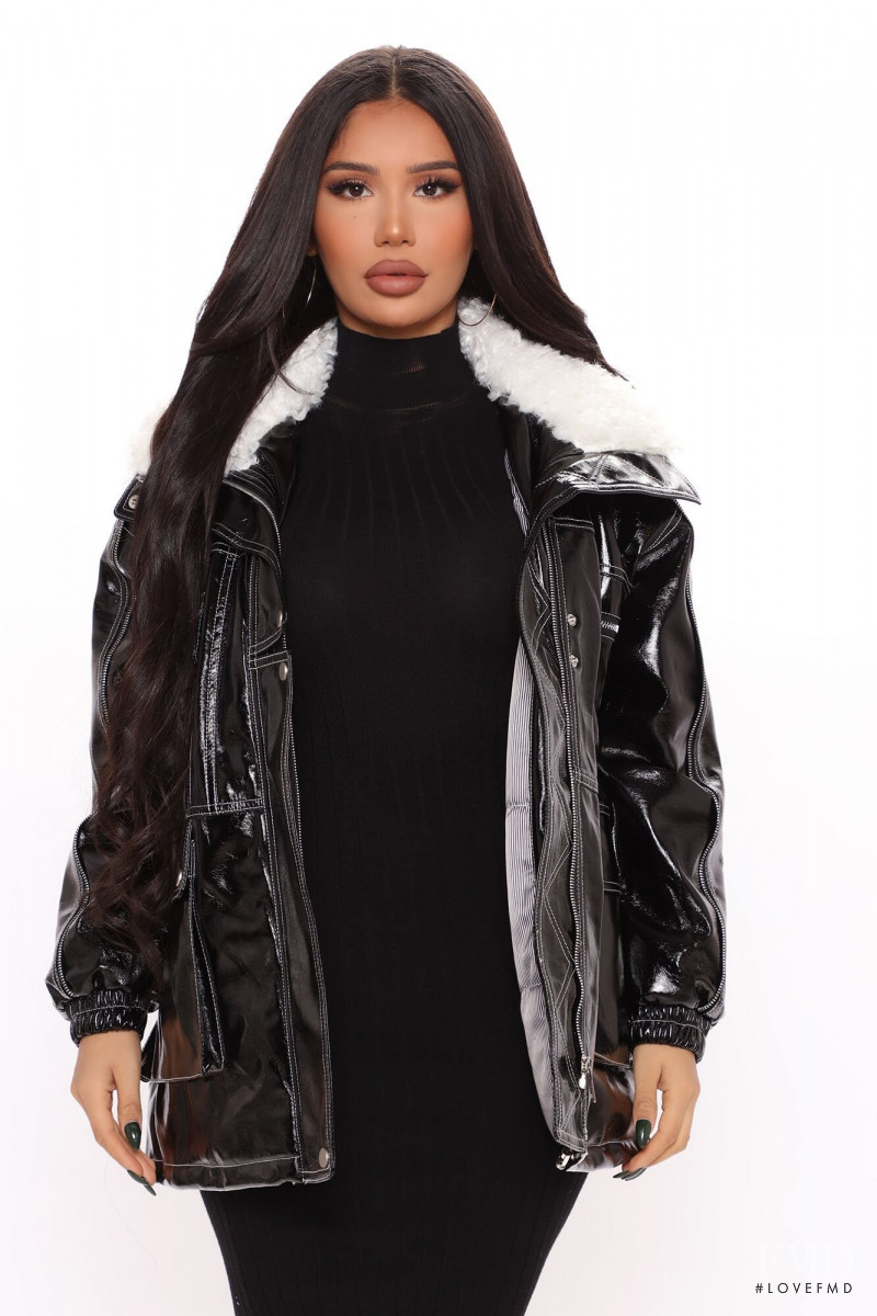 Janet Guzman featured in  the Fashion Nova catalogue for Winter 2020