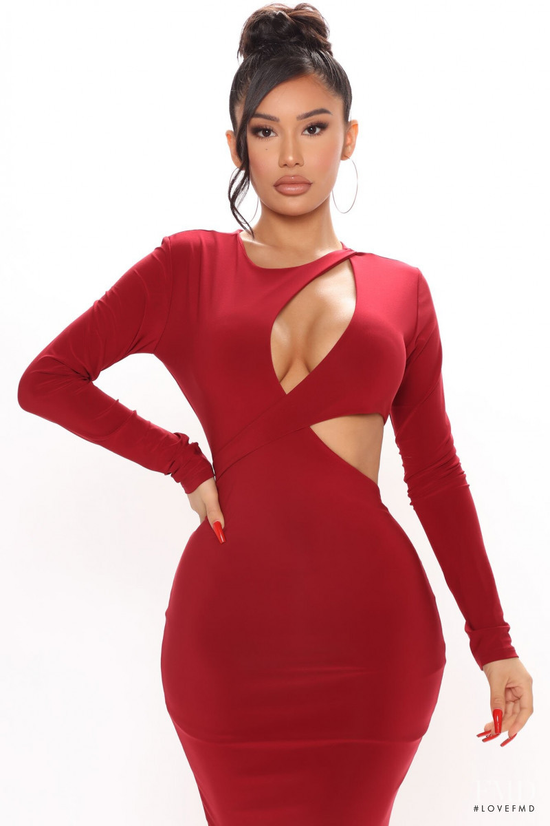 Janet Guzman featured in  the Fashion Nova catalogue for Winter 2020