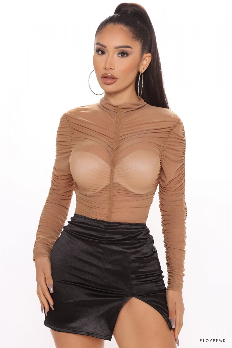 Janet Guzman featured in  the Fashion Nova catalogue for Winter 2020