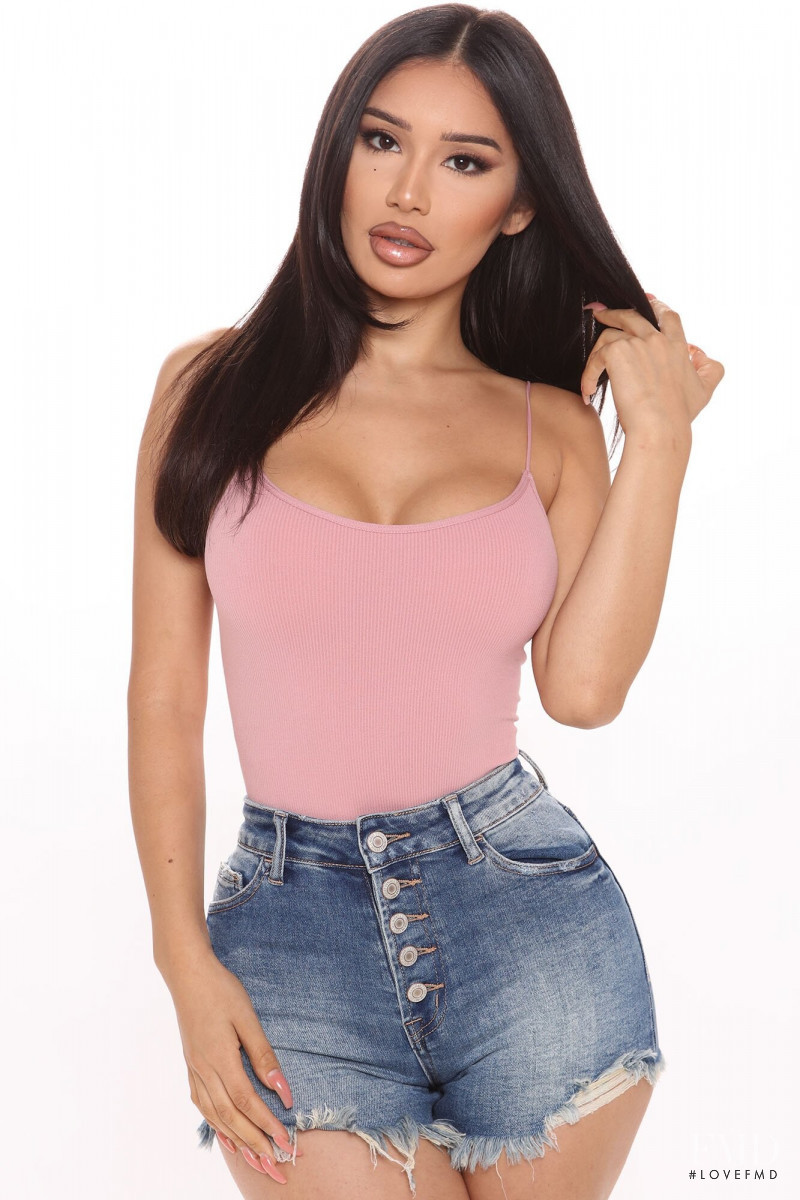 Janet Guzman featured in  the Fashion Nova catalogue for Winter 2020