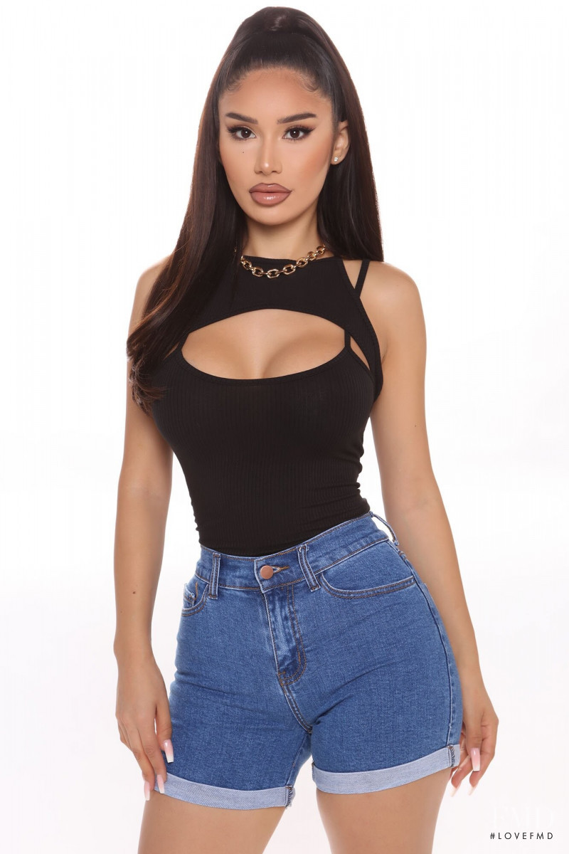 Janet Guzman featured in  the Fashion Nova catalogue for Winter 2020