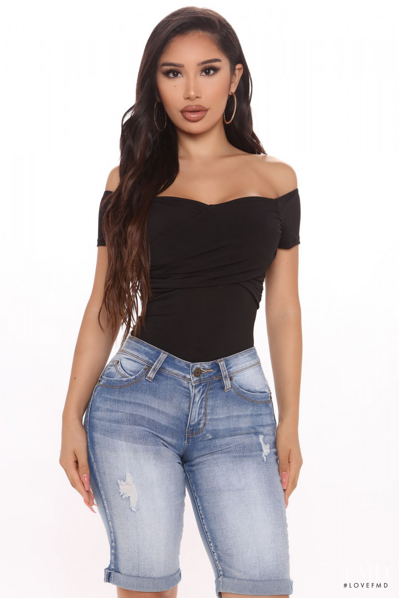 Janet Guzman featured in  the Fashion Nova catalogue for Winter 2020