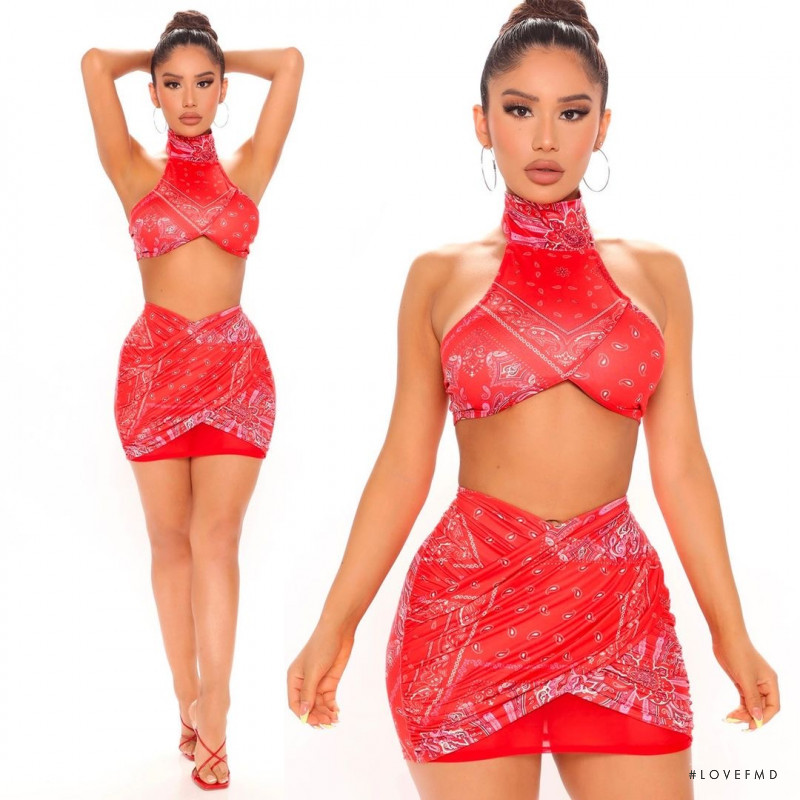 Janet Guzman featured in  the Fashion Nova catalogue for Spring 2021