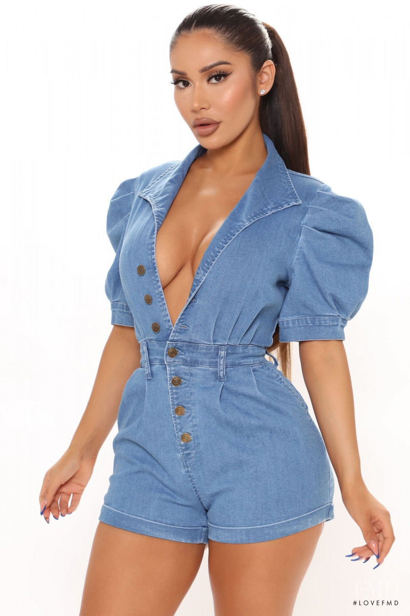 Janet Guzman featured in  the Fashion Nova catalogue for Spring 2021