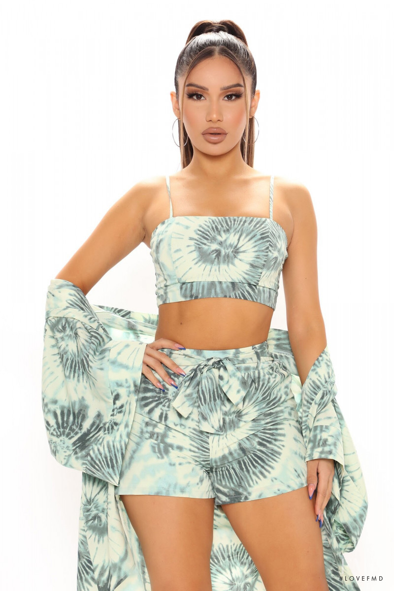 Janet Guzman featured in  the Fashion Nova catalogue for Spring 2021