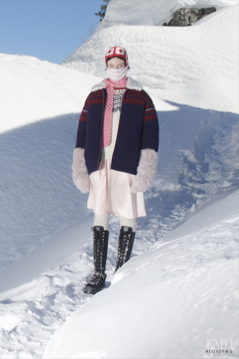 Mila van Eeten featured in  the Miu Miu fashion show for Autumn/Winter 2021