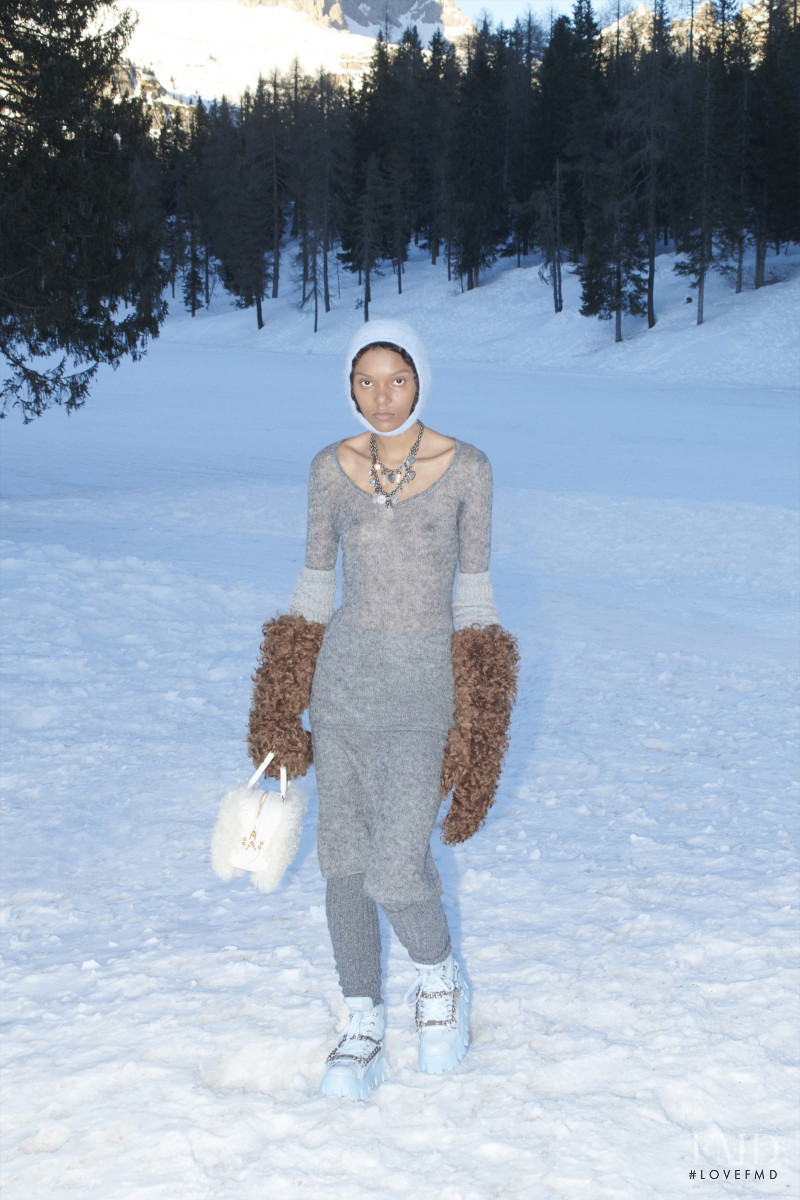 Elisa Loehr featured in  the Miu Miu fashion show for Autumn/Winter 2021