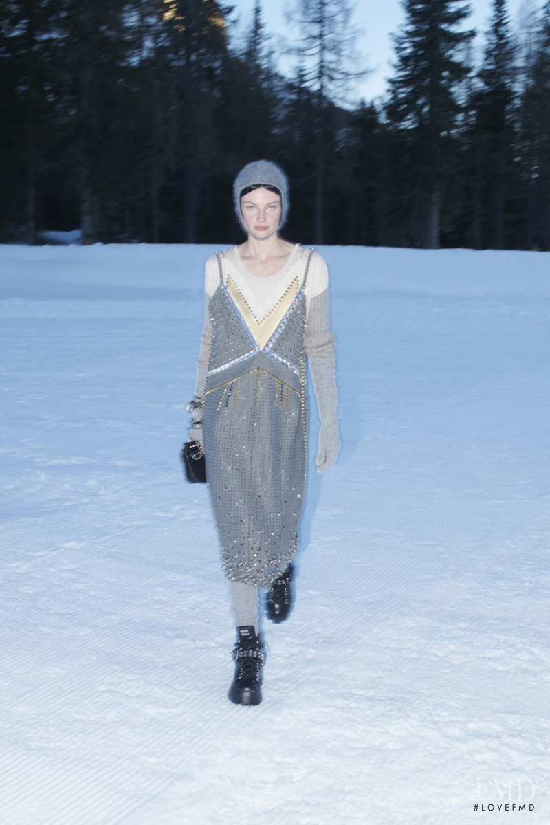 Mila van Eeten featured in  the Miu Miu fashion show for Autumn/Winter 2021