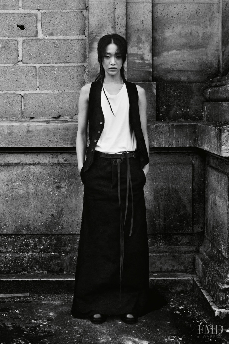 So Ra Choi featured in  the Ann Demeulemeester lookbook for Autumn/Winter 2021