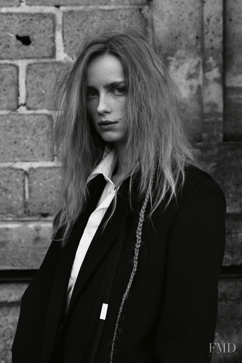Rianne Van Rompaey featured in  the Ann Demeulemeester lookbook for Autumn/Winter 2021