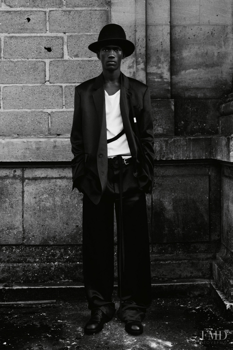 Moustapha Sy featured in  the Ann Demeulemeester lookbook for Autumn/Winter 2021