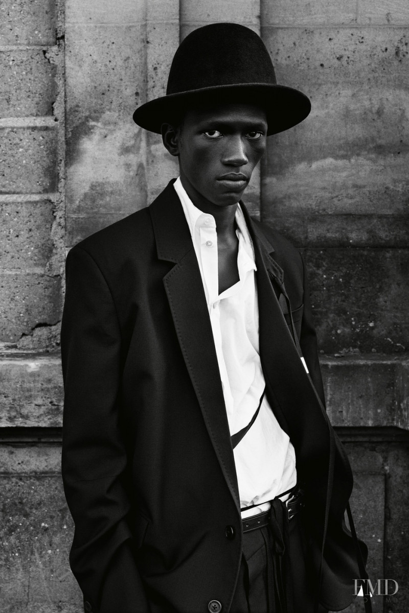Moustapha Sy featured in  the Ann Demeulemeester lookbook for Autumn/Winter 2021