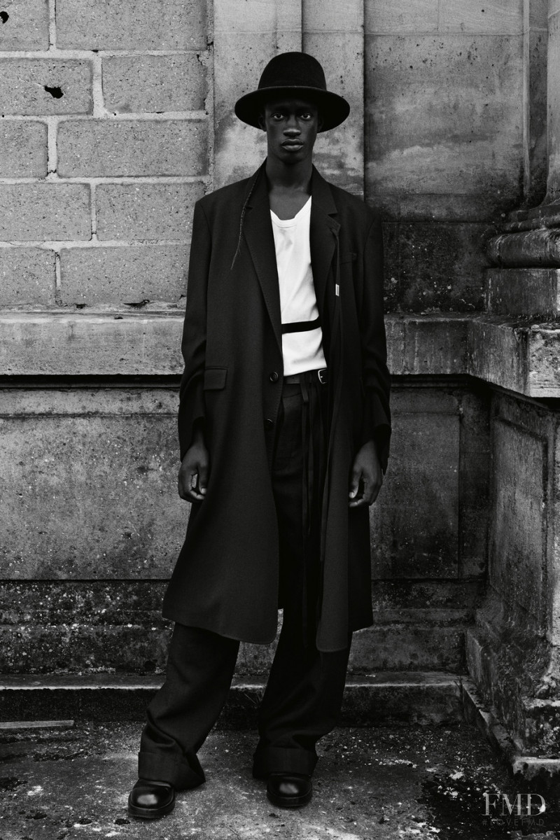 Mohamadou Diakhite featured in  the Ann Demeulemeester lookbook for Autumn/Winter 2021