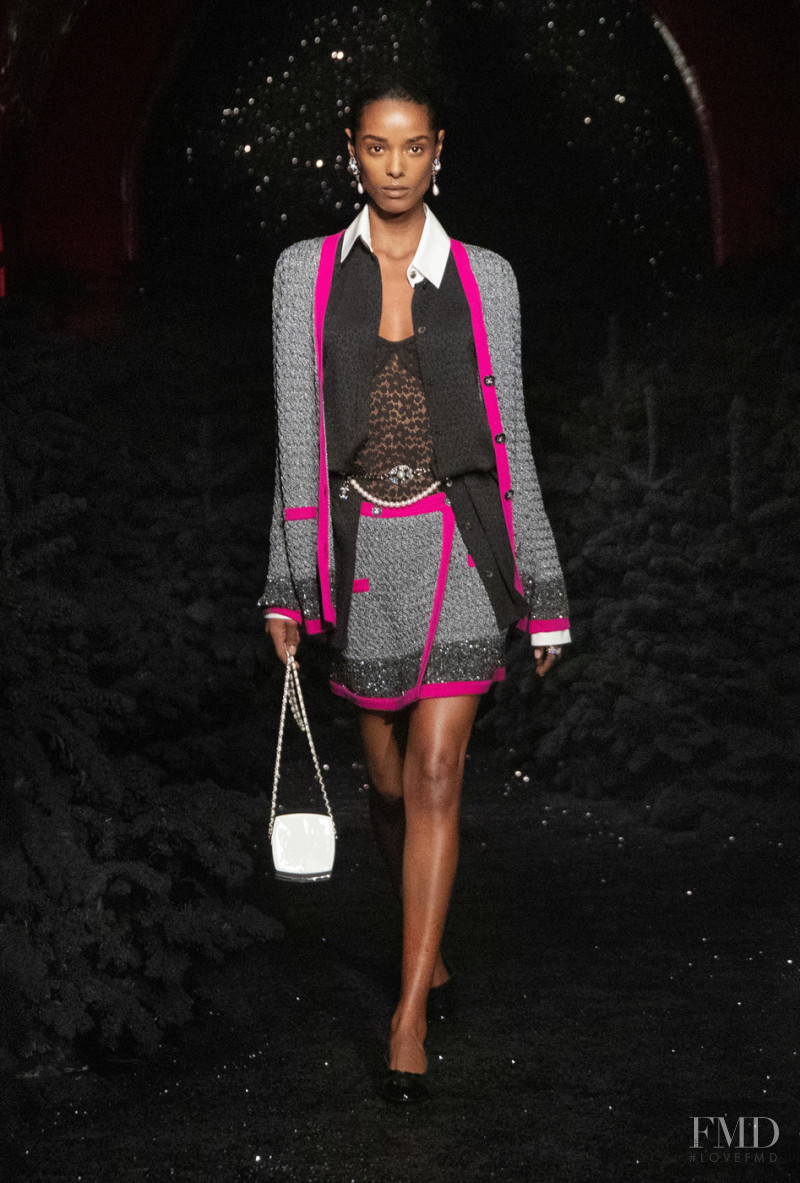 Malika Louback featured in  the Chanel fashion show for Autumn/Winter 2021