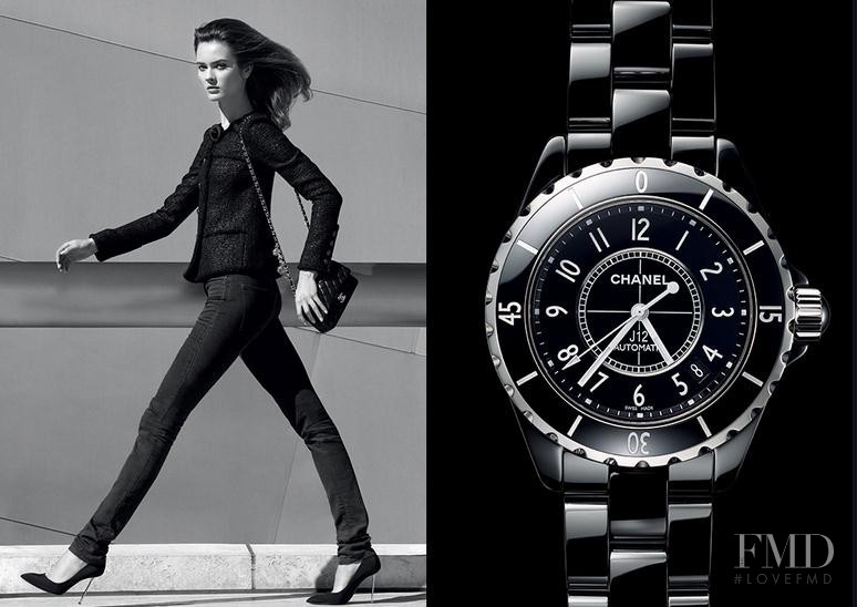 Monika Jagaciak featured in  the Chanel Watches advertisement for Spring/Summer 2014