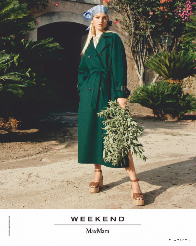 Jean Campbell featured in  the Weekend Max Mara advertisement for Spring/Summer 2021