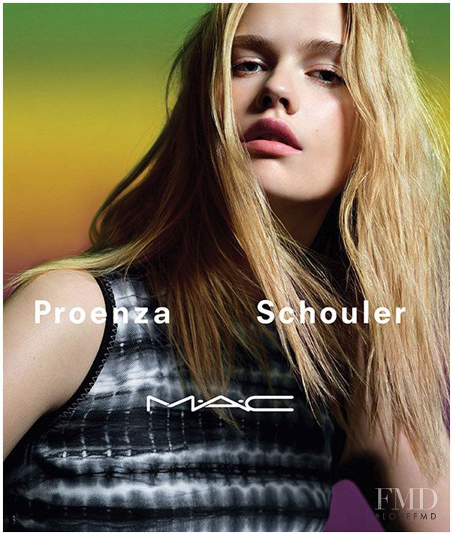 Stina Rapp featured in  the MAC Cosmetics x Proenza Schouler advertisement for Spring/Summer 2014