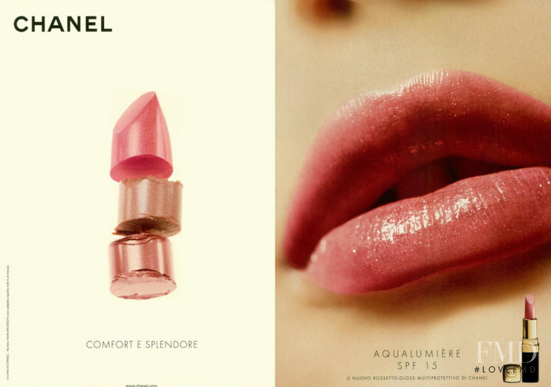 Chanel Beauty Aqualumiére Lipstick advertisement for Spring/Summer 2004