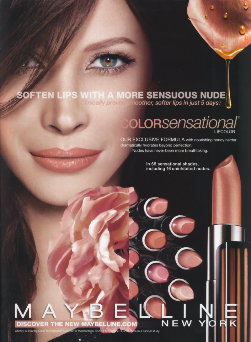 Christy Turlington featured in  the Maybelline advertisement for Spring/Summer 2011