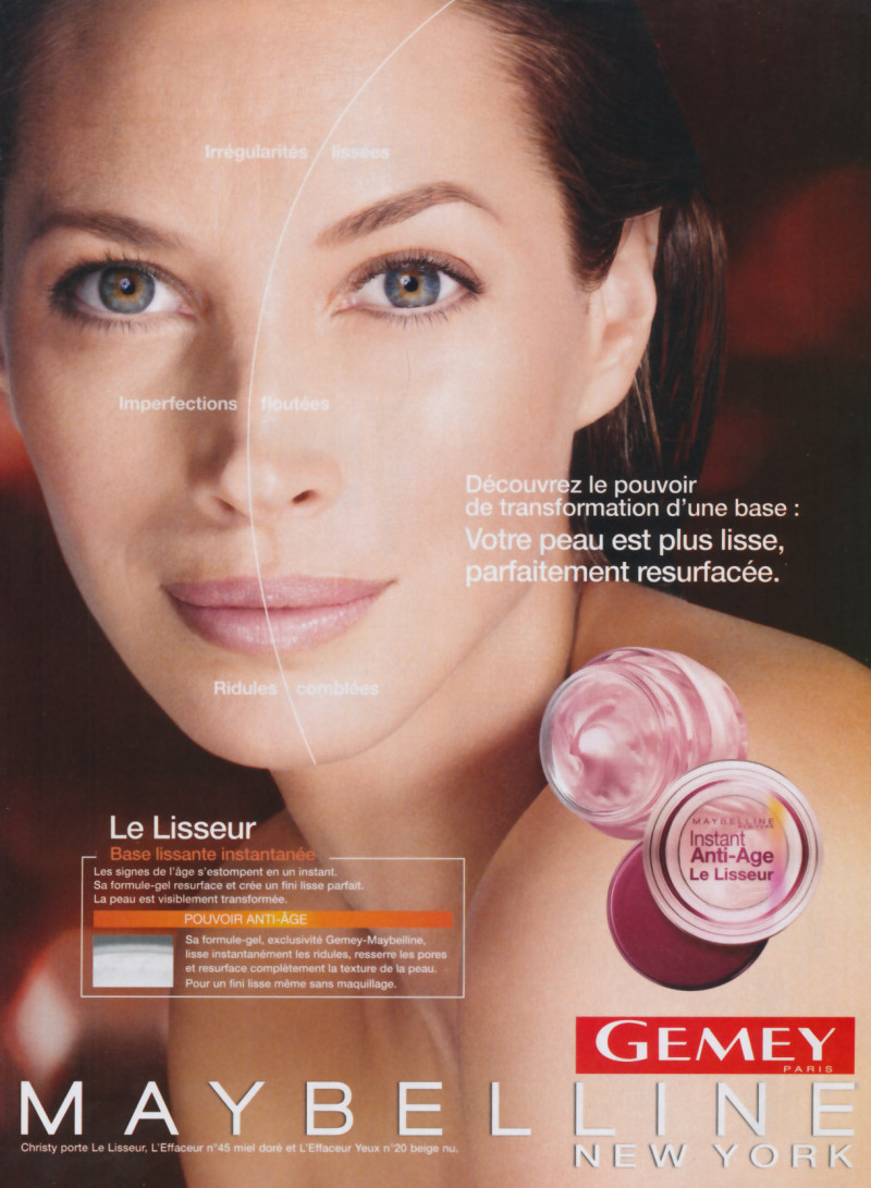 Christy Turlington featured in  the Maybelline advertisement for Spring/Summer 2011