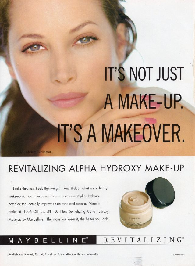 Christy Turlington featured in  the Maybelline Fit Me advertisement for Spring/Summer 2011