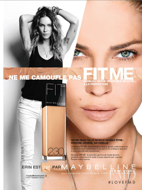 Erin Wasson featured in  the Maybelline Fit Me advertisement for Spring/Summer 2011