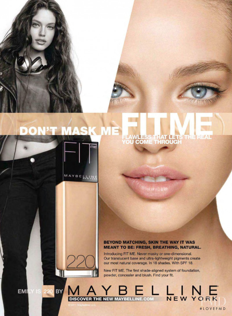 Emily DiDonato featured in  the Maybelline Fit Me advertisement for Spring/Summer 2011