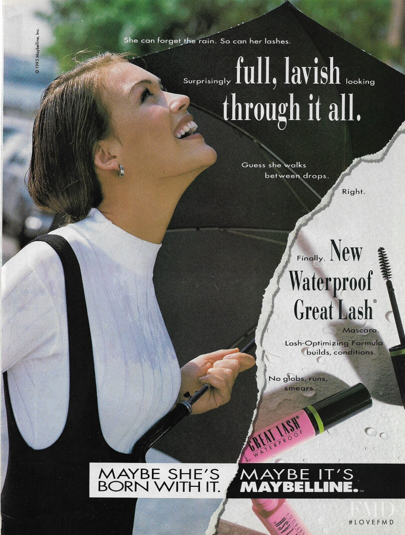 Kristina Kumlin featured in  the Maybelline advertisement for Spring/Summer 1993