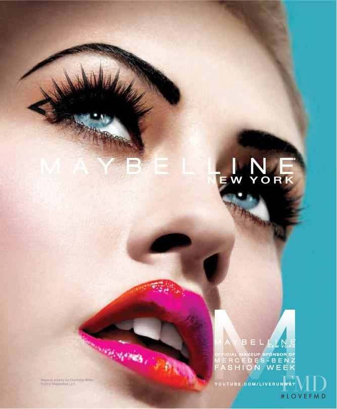 Charlotte Free featured in  the Maybelline advertisement for Autumn/Winter 2012