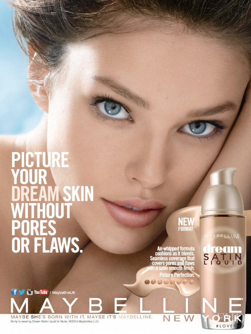 Emily DiDonato featured in  the Maybelline advertisement for Spring/Summer 2015