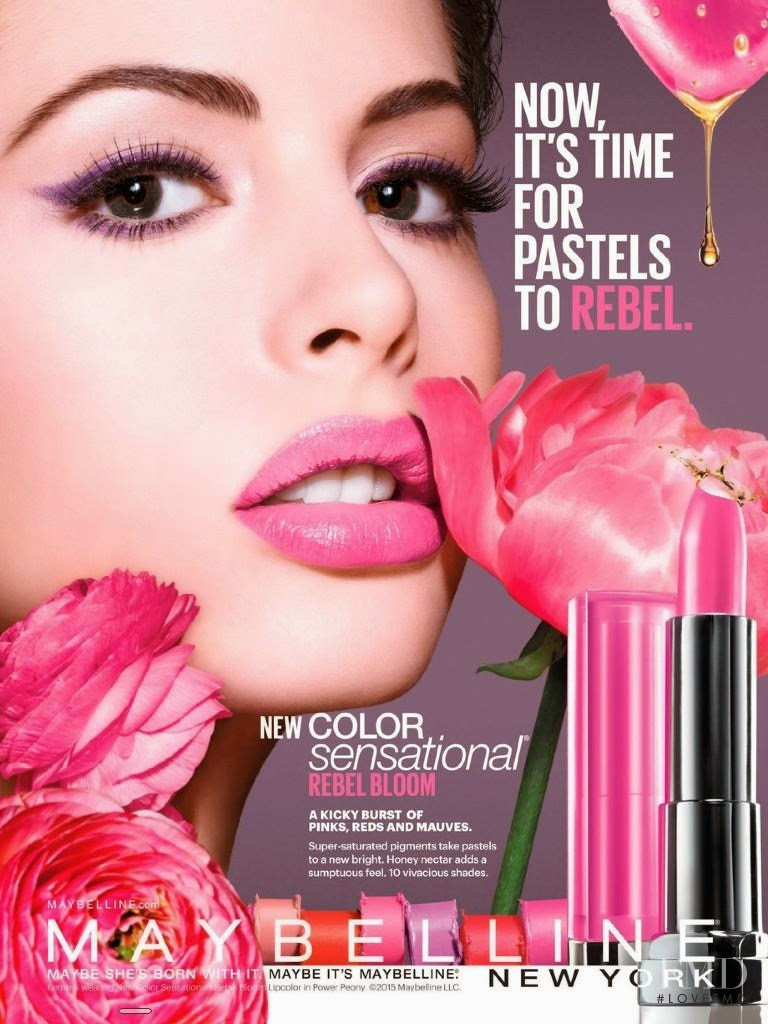 Kemp Muhl featured in  the Maybelline advertisement for Spring/Summer 2015