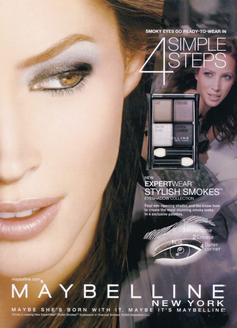 Christy Turlington featured in  the Maybelline advertisement for Autumn/Winter 2009