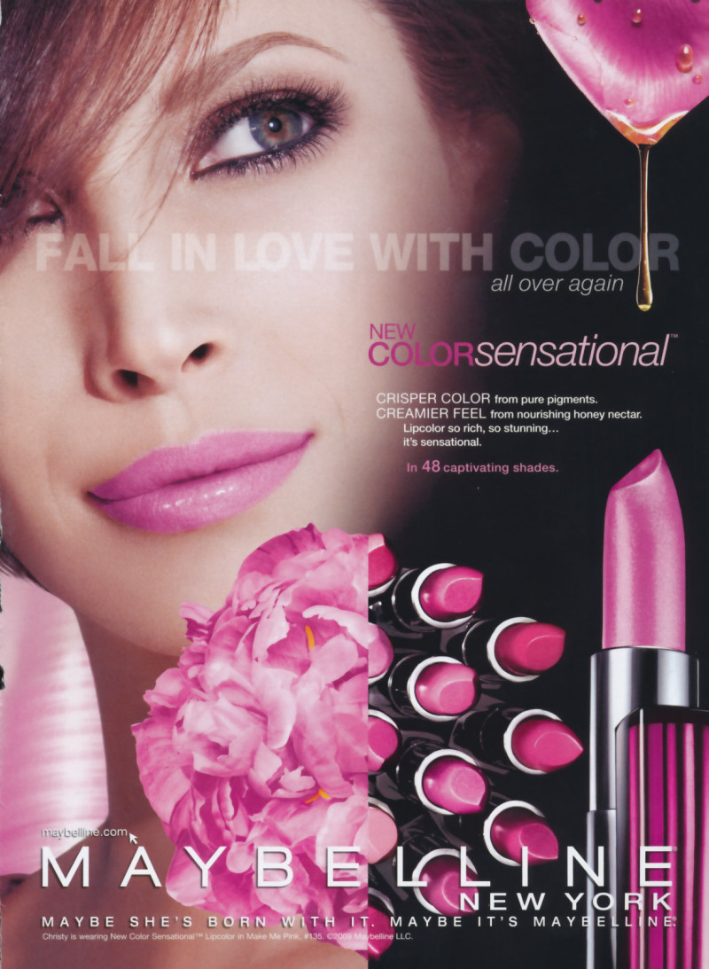 Christy Turlington featured in  the Maybelline advertisement for Autumn/Winter 2009